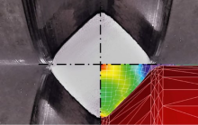 Heatmap der Umformung beim Kaliberwalzen