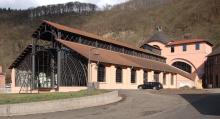 Blick auf die Gießhalle der Sayner Hütte