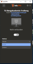 VPN- Profil wählen