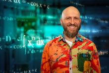 Professor der Angewandten Mathematik vor 3D-Gleichungen aus dem Bereich Analysis