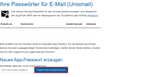 E-Mail (Unixmail): Passwort erstellen