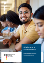 Cover der BMBF-Broschüre "Urheberrecht in der Wissenschaft" (2023)