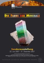 Plakat der Sonderausstellung "Die Farbe der Minerale"