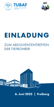 Einladungsflyer zum Absolvententreffen der Tiefbohrer am 6. Juni 2025