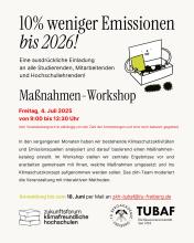Einaldung zum Maßnahmen-Workshop des ZKH-Projektes am 4. Juli 2025 von 9:00 bis 12:30 Uhr. Der Veranstaltungsort ist abhängig von der Zahl der Anmeldungen und wird noch bekannt gegeben.