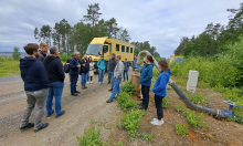 Exkursionsstopp im Tagebau Nochten