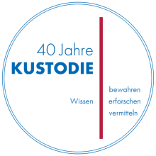 Ausstellung 40 Jahre Kustodie Logo