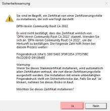Windows: Zertifikat DFN Community PKI installieren