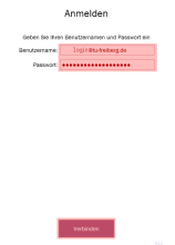 geteduroam-App: Zugangsdaten eingeben und verbinden