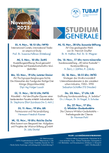 Plakat November für Veranstaltungen des Studium Generale/IWTG Freiberg