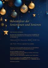Einladungsschreiben zur Adventsfeier der Seniorinnen und Senioren