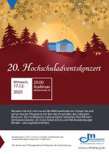 Veranstaltungsplakat des Adventskonzert des Collegium Musicum