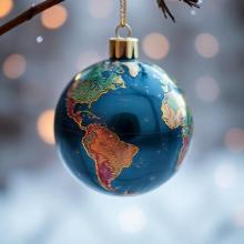 Christbaumkugel, Weltkugel