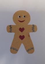 Weihnachtsplätzchen aus farbigem Sand