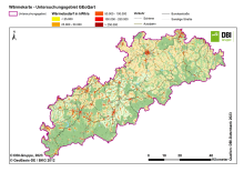Wärmekarte im Untersuchungsgebiet im Rahmen des Projektes GEoQart