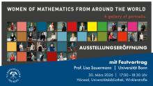 Plakat zur Ausstellungseröffnung "Woman of Mathematics"