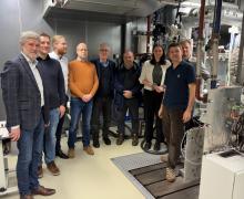 BioRED-Verbundforschungsgruppe im Gasmotorprüfstand der HS Ansbach