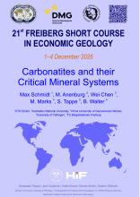 Poster advertising the 21st annual Freiberg short course in economic geology with invited speakers 