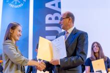 Lehrpreisträgerin Annika Böhle bei der Preisverleihung