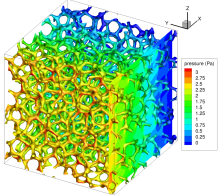 Poröser, keramischer Schaum als 3-dimensionales Modell mit spezifischen Werkstoffeigenschaften