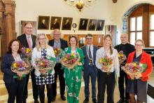 Professorin Sabrina Hedrich (erste von links) wurde am 10.4.2026 in die mathematisch-naturwissenschaftliche Klasse der SAW aufgenommen. 