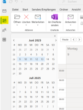 Starten Sie Outlook 2024 und wählen Sie die Kachel „Kalender“ aus.