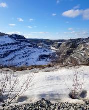 open pit mine view