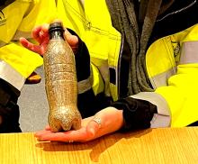 gold nuggets in a bottle