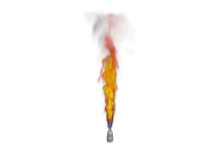 Darstellung einer hochauflösenden Berechnung einer Oxyfuel-Wasserstoffflamme für Glasschmelzprozesse