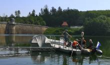 MDR-Dreh an der Talsperre Malter für das Projekt SUBmarIne