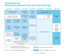 Die Grafik zeigt den Studienablaufplan für den Bachelor Responsible Production and Consumption. Eine barrierearme Darstellung finden Sie in der verlinkten PDF-Datei.