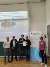 Dr. Eric Röder und Gero Licht (mitte) von der TU Bergakademie Freiberg sind mit dem Water-Monitoring-Preis der Dr. Erich Ritter-Stiftung im Stifterverband ausgezeichnet worden. 