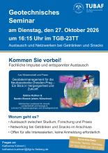 Flyer Geotechnisches Seminar Wintersemester 2026/2027 am 27.10.2026